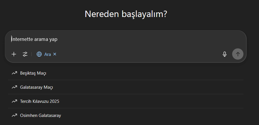 chatgpt arama motoru