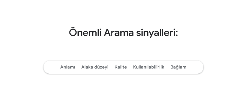 google arama sinyalleri