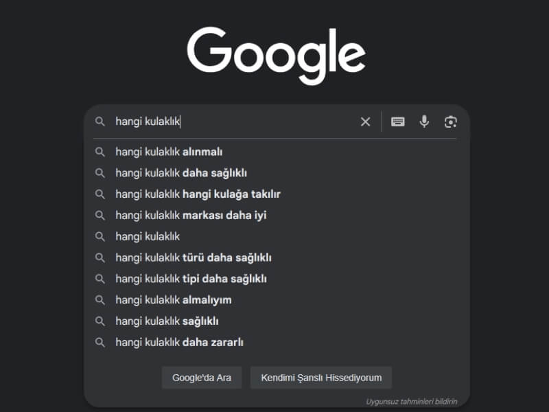 google otomatik anahtar kelime öneri aracı