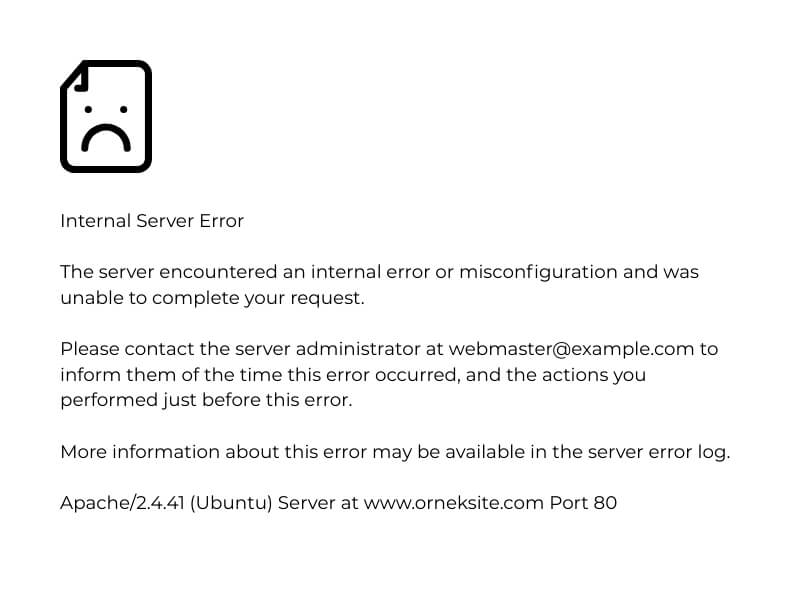 htacces dosyası hataları