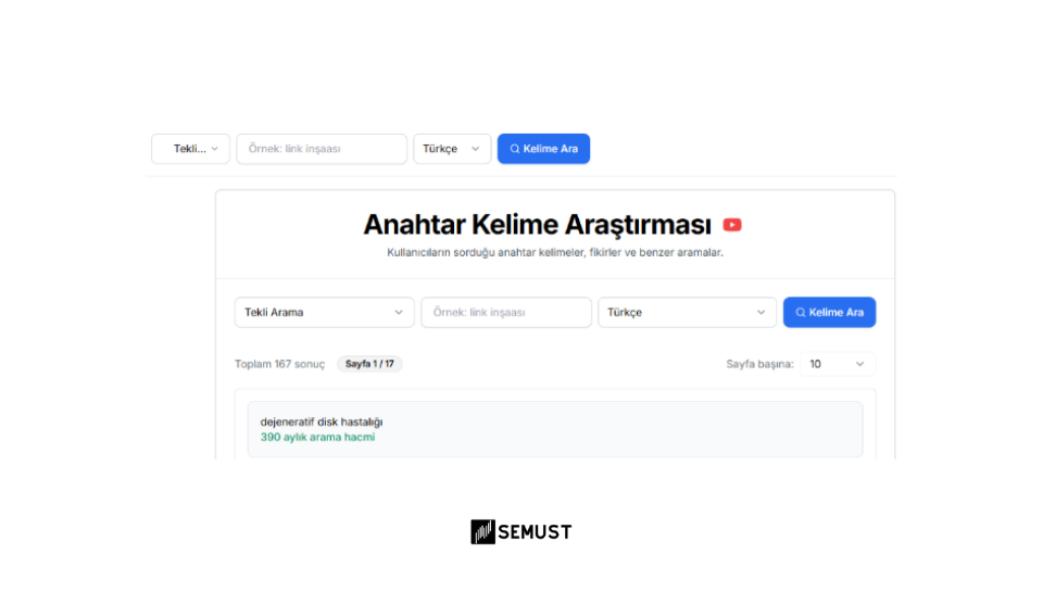 semust anahtar kelime araştırması