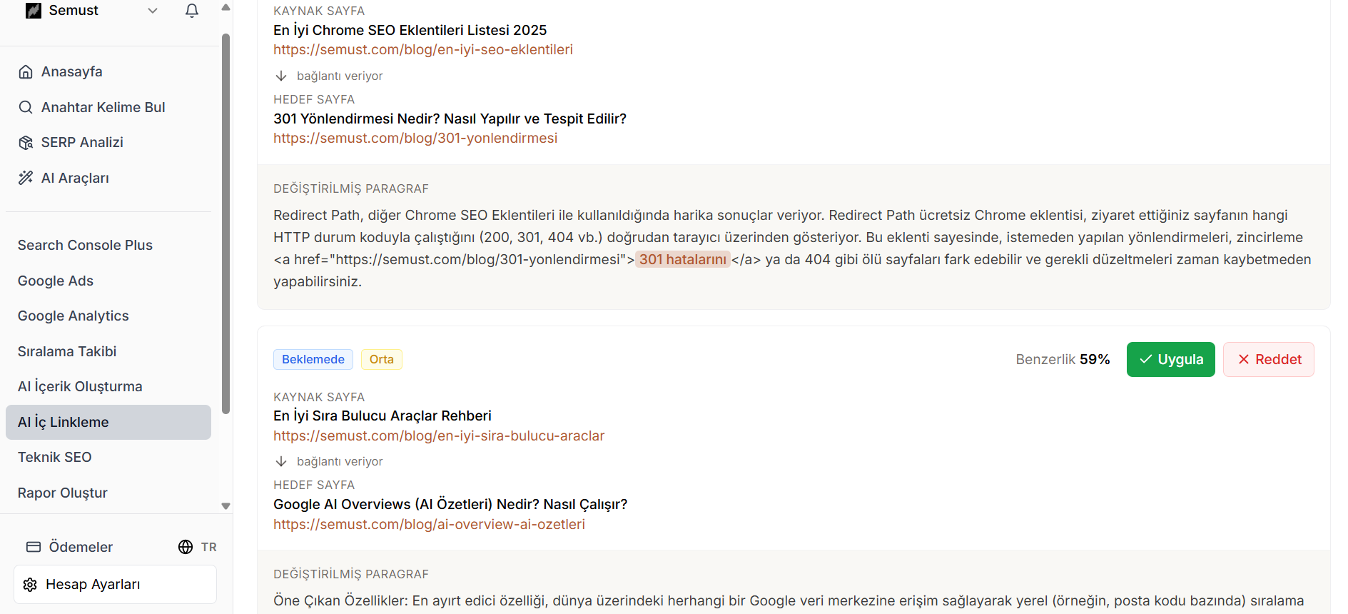 C Ai Ic Linkleme Araci